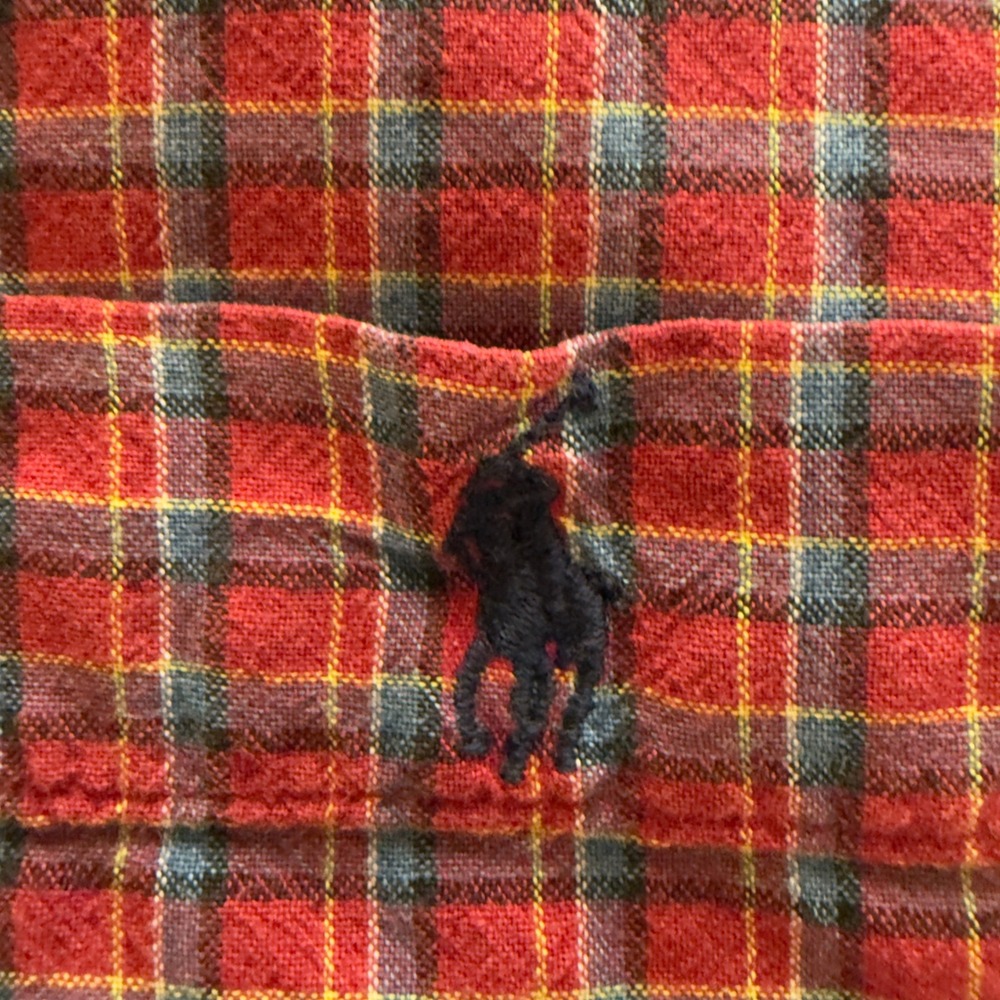 Ralph Lauren Button Down Shirt Mens XL Red Plaid Heritage Short Sleeve Cotton - Picture 5 of 7